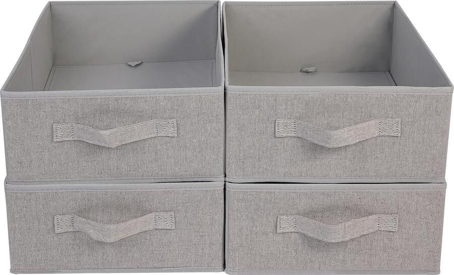 La'Moussawi Kledingkast Organizer Set van 4 Ruimtebesparende Opbergdozen voor Toepassingen