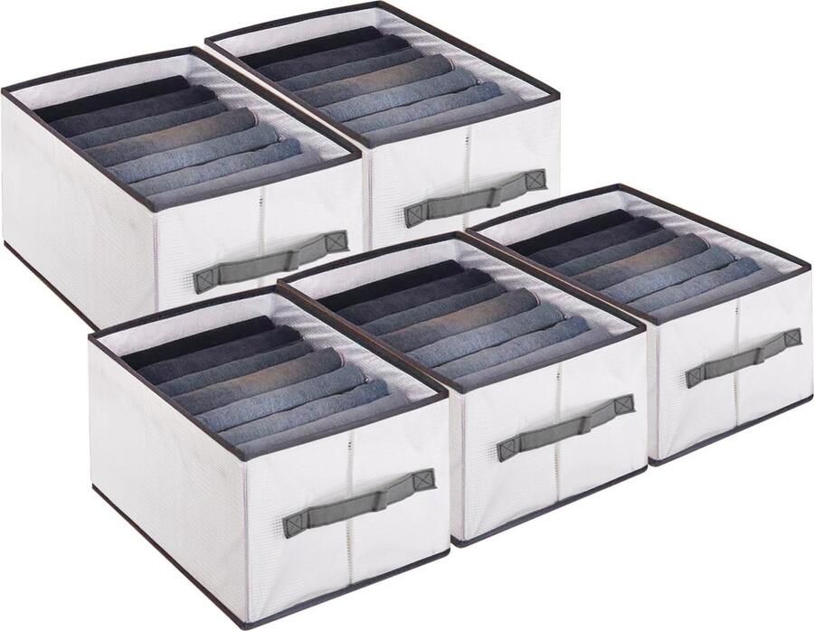 La'Moussawi Kledingkast Organizer Set van 5 Stuks met 8 Vakken voor Efficiënte Opbergruimte