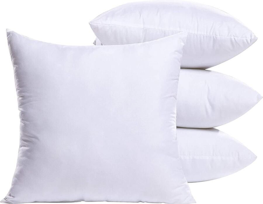 La'Moussawi Kussenset van Vier met Zachte en Hypoallergene Vulling voor Bank en Slaapkamer