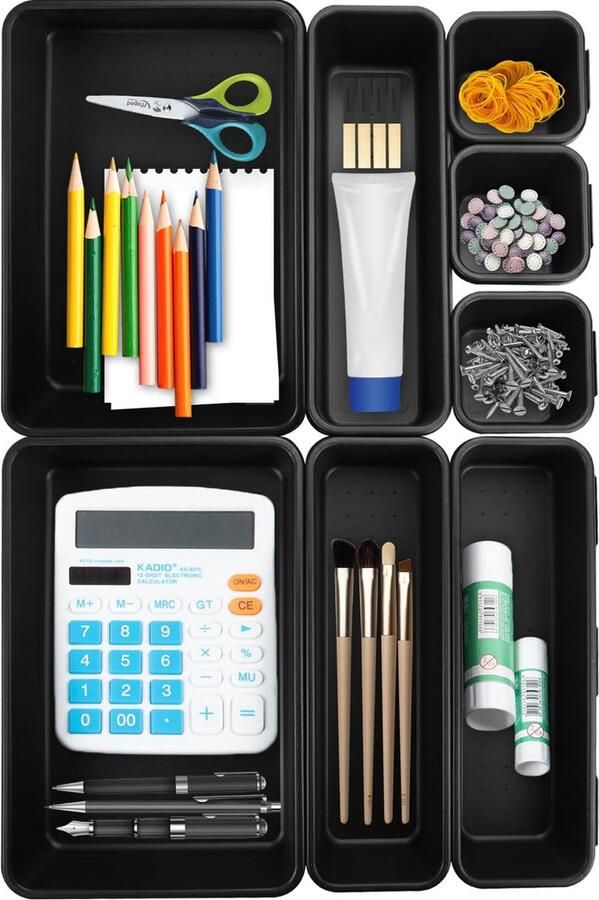 La'Moussawi Lade Organizer Set van 8 Stuks voor Bureau Keuken en Badkamer Efficiënte Opbergruimte