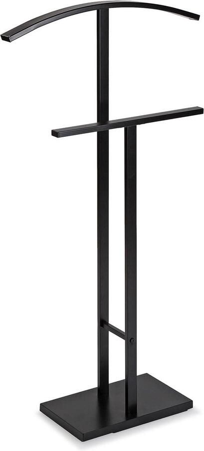 La'Moussawi Moderne en Multifunctionele Kledingstandaard met Haken voor Kledingstukken Zwart Staal