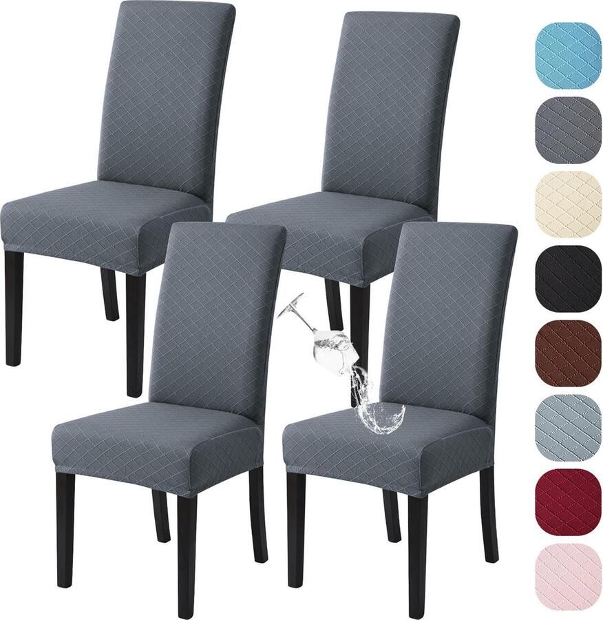 La'Moussawi Moderne en Universele Waterbestendige Stoelhoezen Set van Vier voor Gebruiken