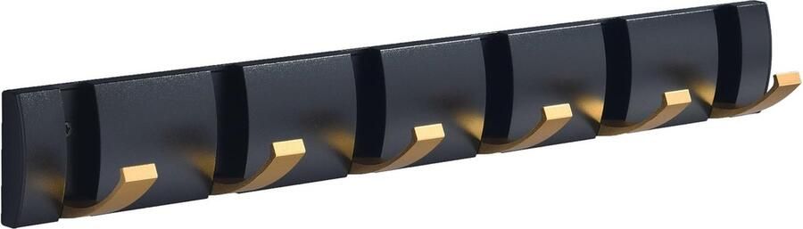 La'Moussawi Moderne Wandkapstok met Opvouwbare Haken voor Compacte Woonruimtes