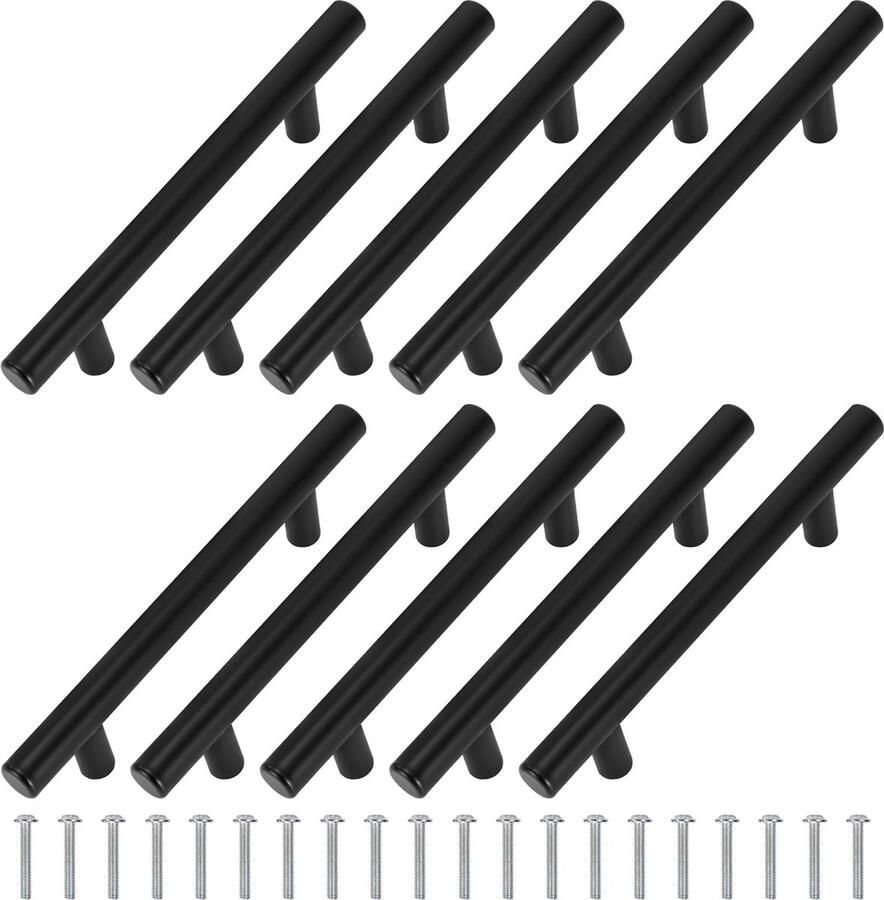 La'Moussawi Mooie en Functionele Meubelknoppen voor Keuken en Woonkamer Set van 10 Stuks Zwart