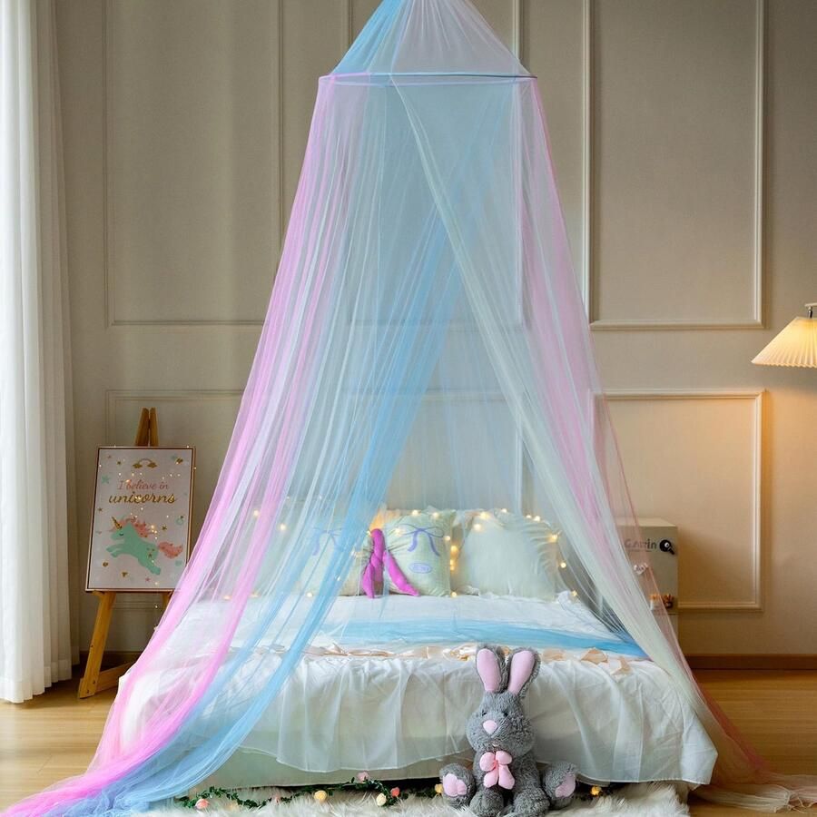 La'Moussawi Mosquitonet voor Tweepersoonsbed en Eenpersoonsbed met Kleurige Hemel