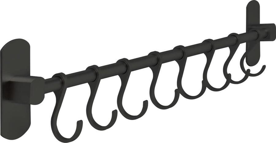 La'Moussawi Multifunctionele Keukenhangrail met Sterke Zelfklevende Bevestiging zonder Boren voor Optimaal Ruimtegebruik