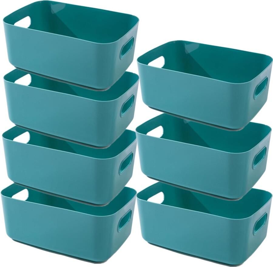 La'Moussawi Multifunctionele Opbergmanden Set van 7 Stuks met Handgrepen voor Badkamer en Keuken