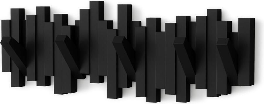 La'Moussawi Ruimtebesparende Wandkapstok met Moderne Uitklapbare Haken voor Jassen en Accessoires