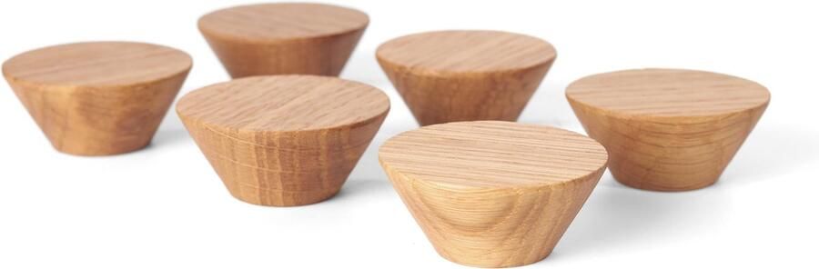 La'Moussawi Set van 6 Elegante Houten Handgrepen voor Keukenkasten en Meubels Beige Afwerking