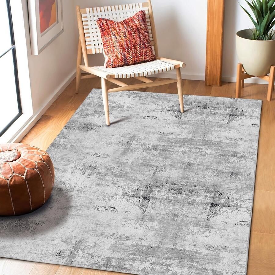 La'Moussawi Stijlvol Modern Vloerkleed voor Ruimtes in Huis Grijs 120 x 180 cm