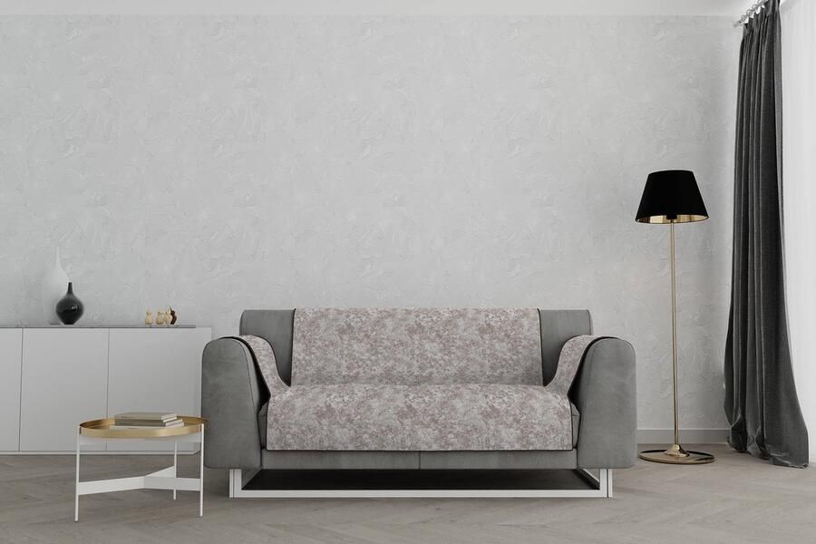 La'Moussawi Stijlvolle Antislip Bankhoes voor Tweezitsbanken in Elegante Bruine Kleur