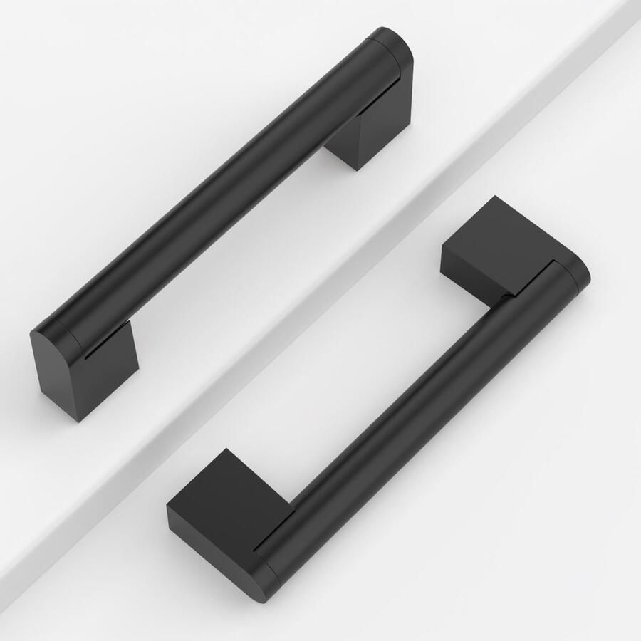 La'Moussawi Stijlvolle en Meubelgrepen voor Kasten en Lades in Tijdloos Zwart Design Set van 10 Stuks