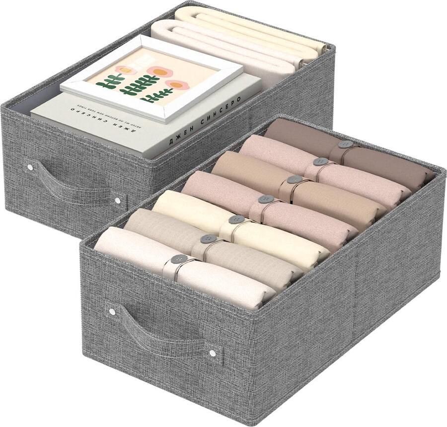 La'Moussawi Stijlvolle en Praktische Opbergmanden Set voor Efficiënte Kastindeling