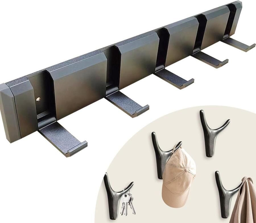 La'Moussawi Stijlvolle en Ruimtebesparende Handdoek- en Garderobehaak Set voor Ruimtes