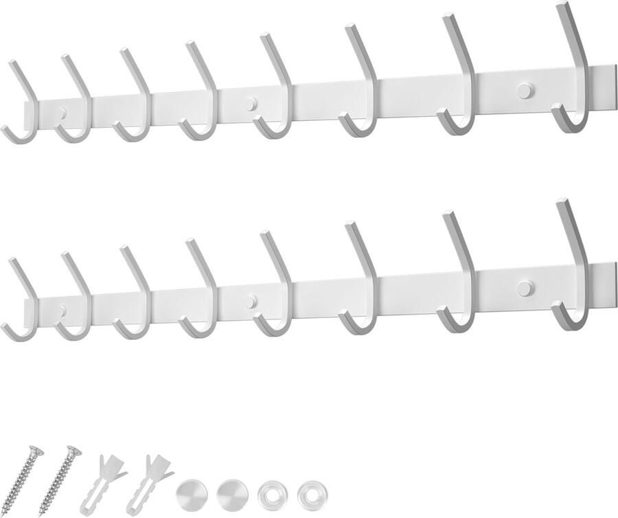 La'Moussawi Stijlvolle en Sterke Wandkapstok met Dubbele Haken voor Ruimtes