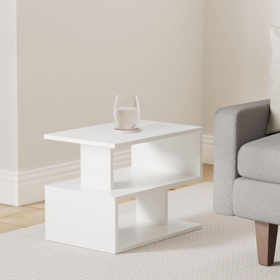 La'Moussawi Stijlvolle Houten Salontafel met Slimme Opbergruimte en Elegant Design