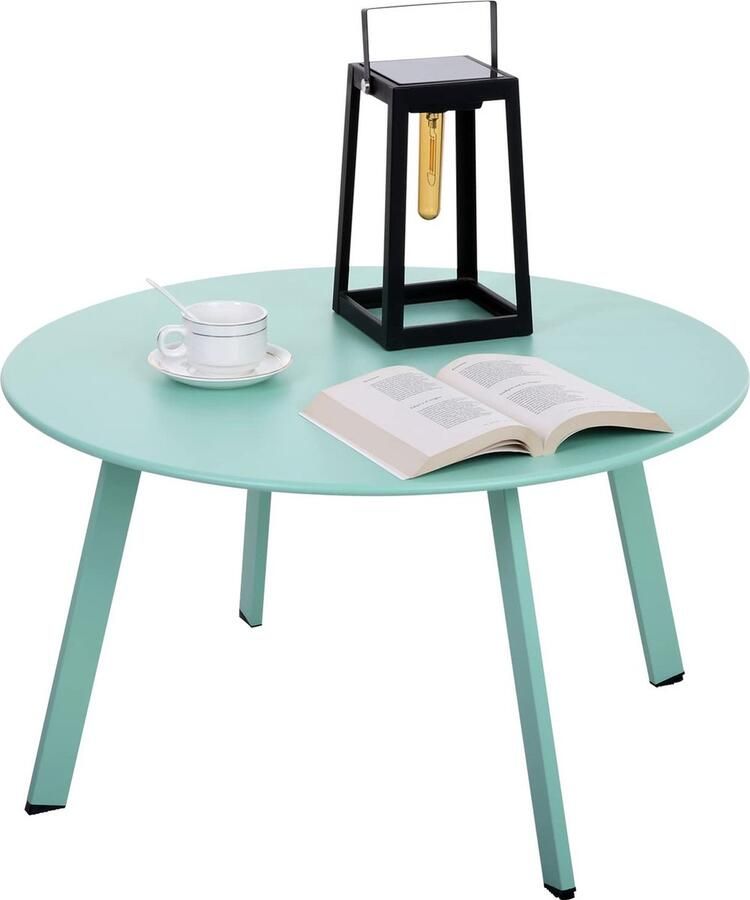 La'Moussawi Stijlvolle Multifunctionele Ronde Tafel voor Binnen en Buiten met Verstelbare Poten