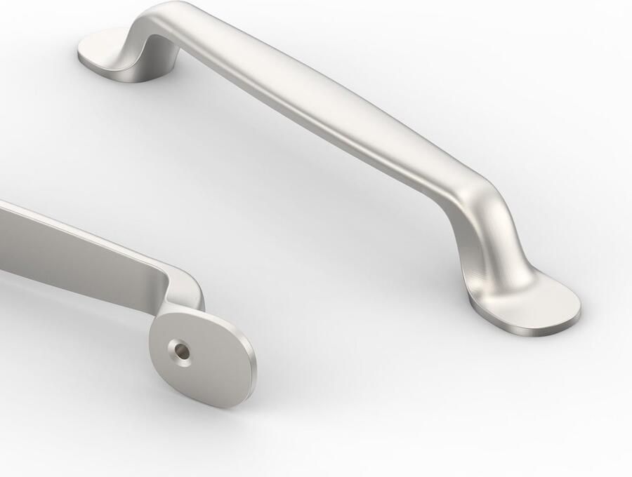 La'Moussawi Stijlvolle Set van 10 Geborsteld Nikkel Meubelgrepen voor Toepassingen in Huis