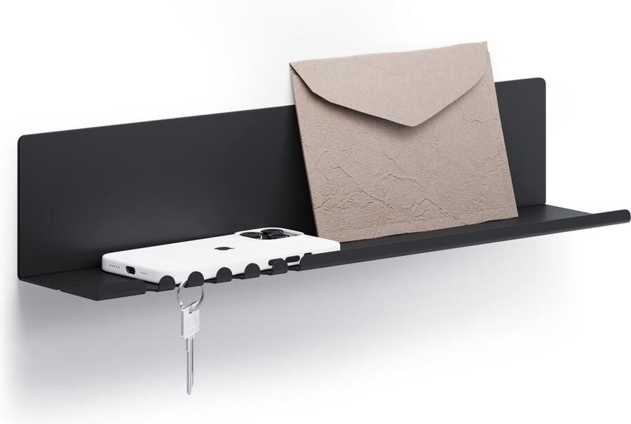 La'Moussawi Stijlvolle Wandplank met Haken en Kabelhouder voor Ruimtes