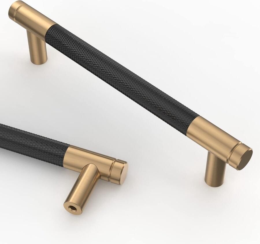 La'Moussawi Stijlvolle Zwart-Gouden Kastgrepen voor Meubeltoepassingen