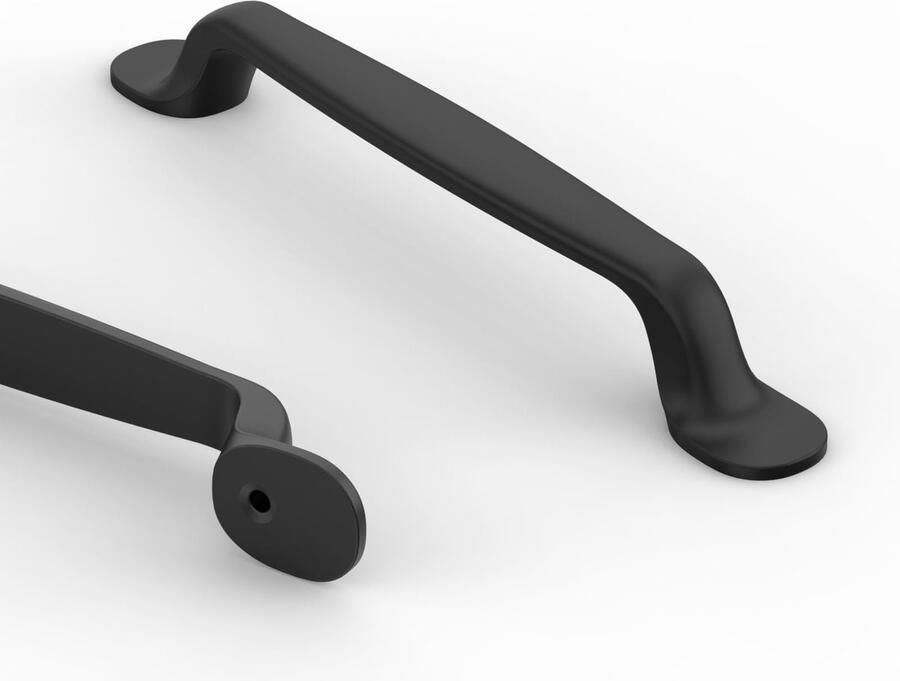 La'Moussawi Stijlvolle Zwarte Meubelhandgrepen voor Keuken en Kast 128 mm Gatafstand Set van 10 Stuks