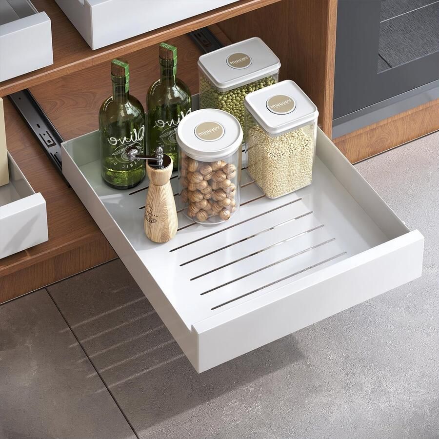 La'Moussawi Uittrekbare Keuken Organizer met Robuuste Schuifladen en Eenvoudige Installatie