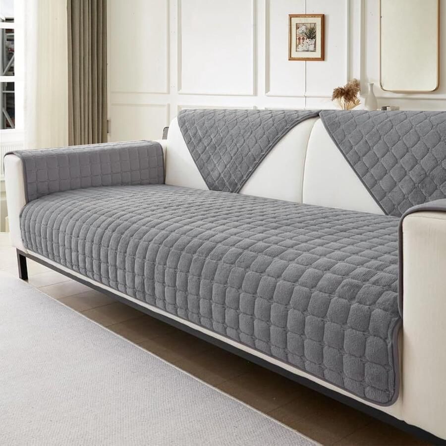 La'Moussawi Universele Antislip Hoes voor Meubels in de Woonkamer met Luxe Fluwelen Afwerking