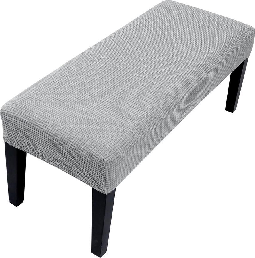 La'Moussawi Universele Elastische Hoes voor Eetkamerbank met Stijlvolle Elegantie en Bescherming in Lichtgrijs