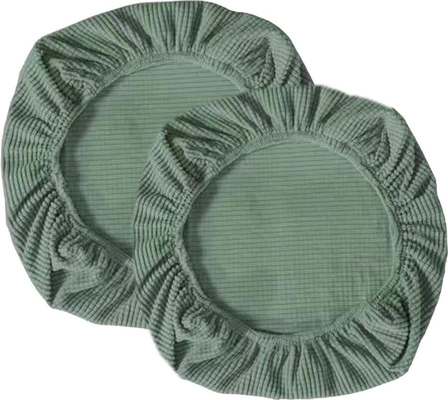 La'Moussawi Universele Elastische Stoelhoezen voor Bureaustoelen in Groen Set van 2 Stuks