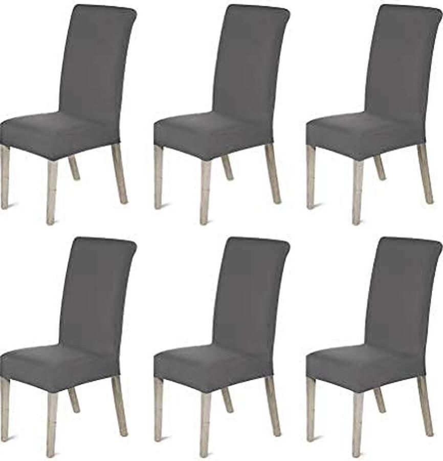 La'Moussawi Universele Stretch Stoelhoezen Set van 6 voor Gelegenheden en Decoraties