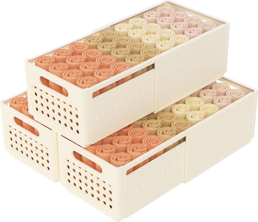 La'Moussawi Veelzijdige en Aanpasbare Opbergdozen Set van 3 voor Optimaal Ruimtegebruik in Huis