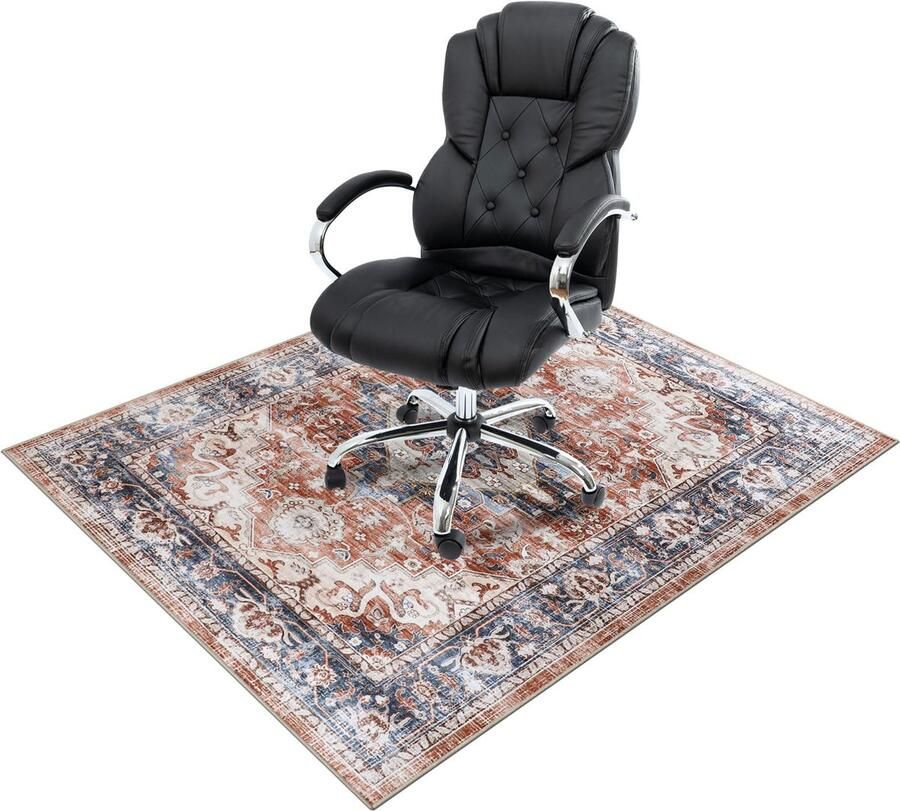 La'Moussawi Vloerbeschermingsmat voor Bureaustoel met Antislip en Stijlvol Design 90 x 120 cm