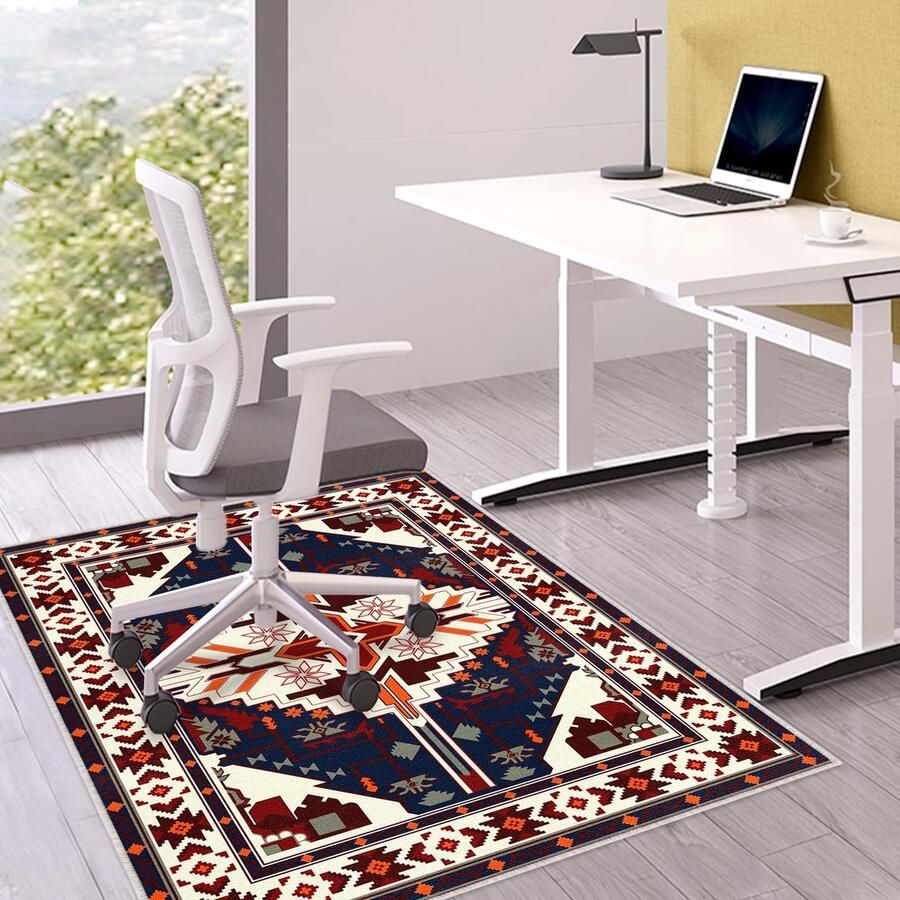La'Moussawi Vloerbeschermingsmat voor bureaustoel met vintage uitstraling 90 x 120 cm voor harde vloeren
