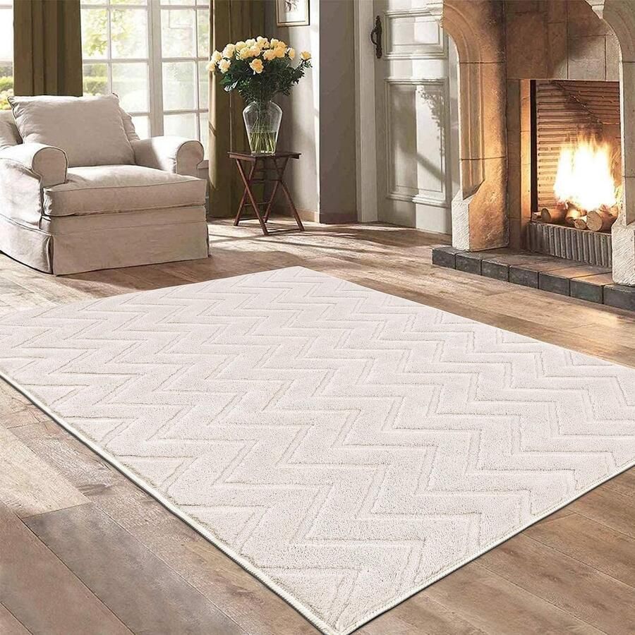 La'Moussawi Vloerkleed voor Woonkamer en Slaapkamer met Zachte Moderne Uitstraling en Antislip Functie
