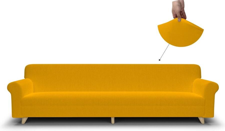 La'Moussawi Zachte en Elastische Bankhoes in Stralend Geel voor Stijlvolle Woonkamers geel 220 270 x 90 cm