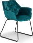 Lanterfant Fauteuil Kuipstoel Milou – Velvet Petrol - Thumbnail 2