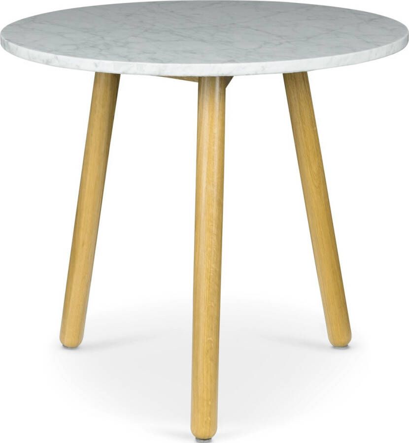 Lanterfant Flo L- Bijzettafel Carrara Marmer Eikenhout