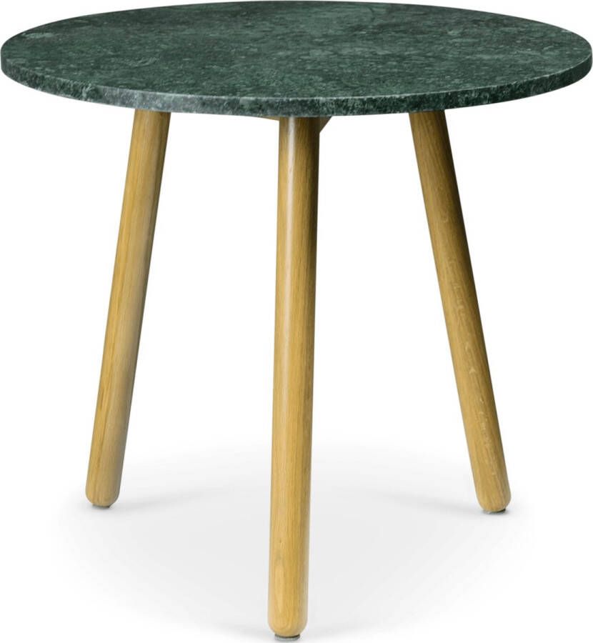 Lanterfant Flo L- Bijzettafel Indian Green Marmer Eikenhout