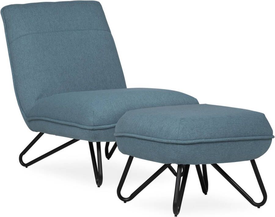 Lanterfant Loungeset Jeroen Incl. voetenbank Petrol