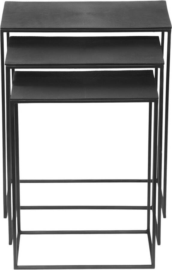 Lanterfant Tafel Vera Zwart set van 3