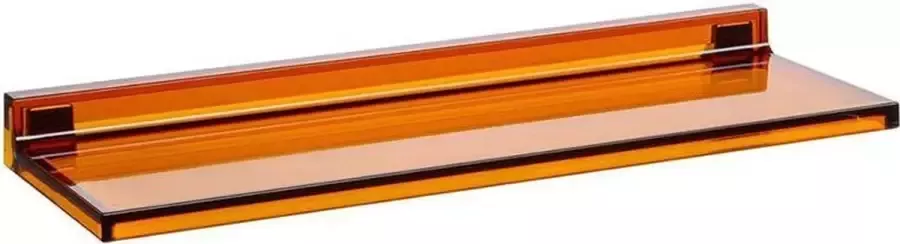 Laufen Kartell shelf Design Nude Wandplank Shelfish Mensola transparant bruin