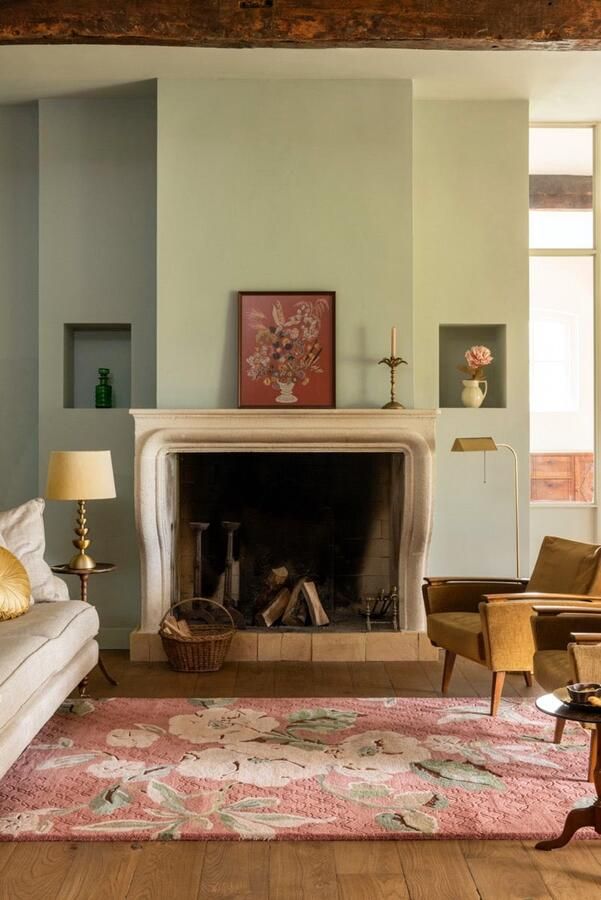 Laura Ashley Aylworth Trail Terracotta Orange Vloerkleed 250 x 350 cm Rood Rectangular Wol Slaapkamer Woonkamer Eetkamer Bloemen Modern