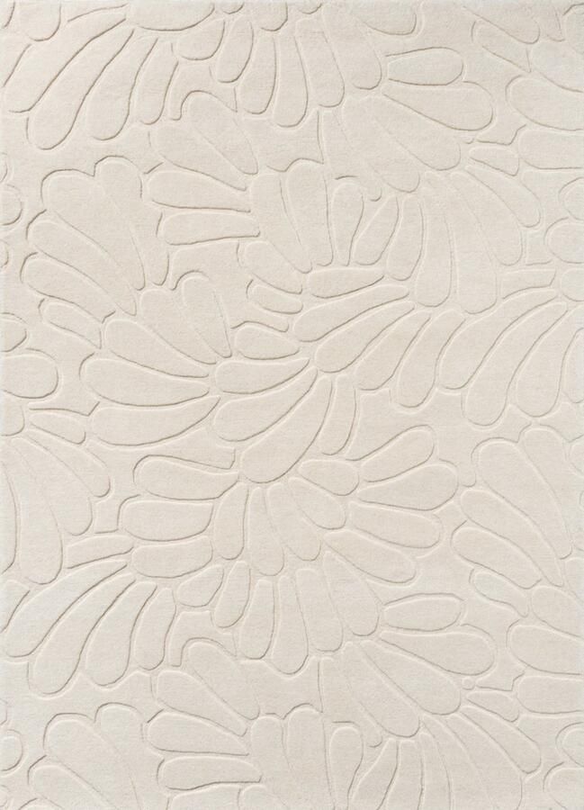 Laura Ashley Coleby Petals Ivory Cream 078809 Vloerkleed 140 x 200 cm Ivory Rectangular Wool Bedroom Living room Dining room Floral Modern