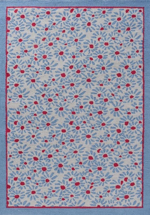 Laura Ashley Thorncliff Daisy Sky Blue 480308 Vloerkleed 160 x 230 cm Blue Rectangular Polypropylene Dining room Living room Kitchen Terrace Floral In & Outdoor Modern - Foto 2