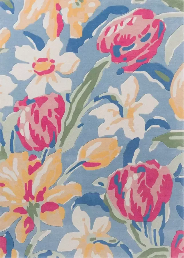 Laura Ashley Tulips-China Blue 82208 140x200 cm Vloerkleed - Foto 2