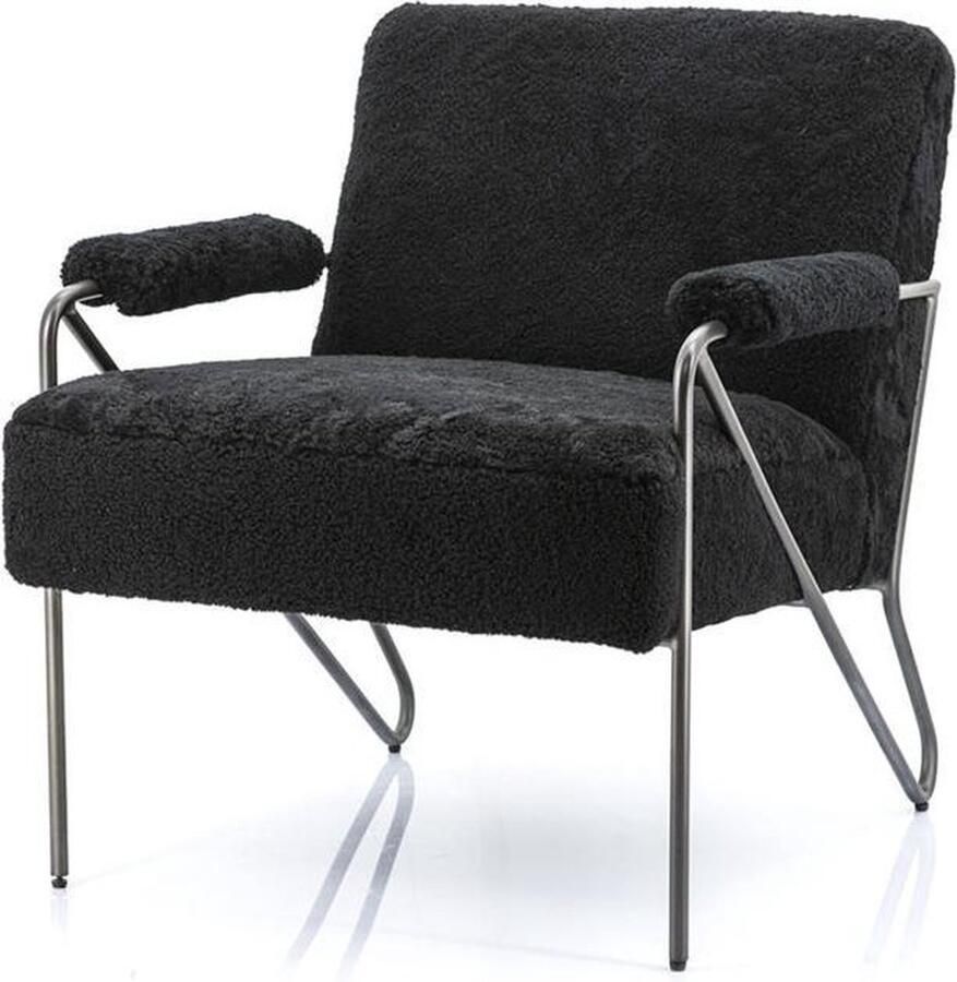 L'Authentique Fauteuil Wendy zwart merino