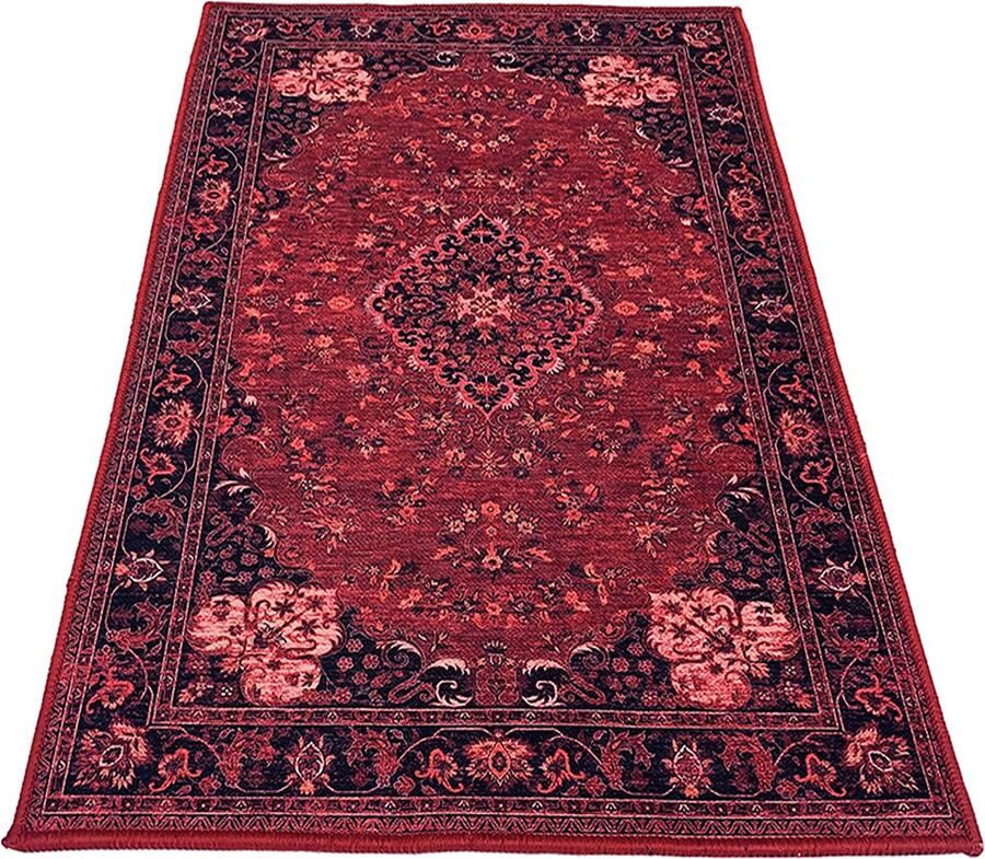 Lavandoux Vloerkleed Tapijt Vintage Azra Rood 50x80 cm