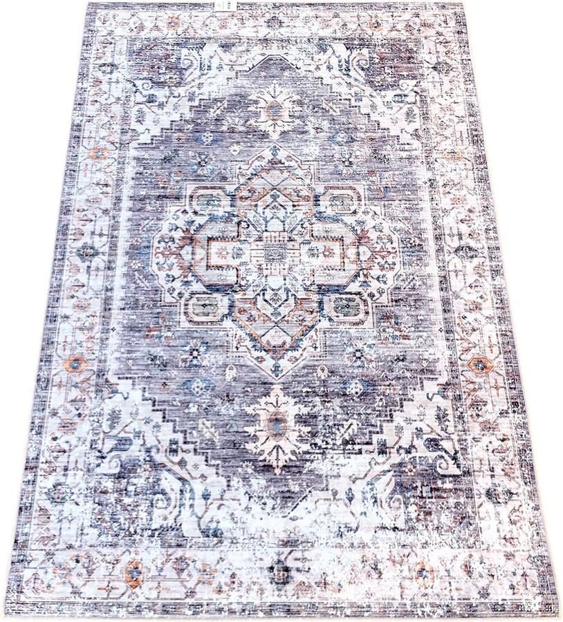 Lavandoux Vloerkleed Tapijt Vintage Khouribga Grijs 120x180 cm