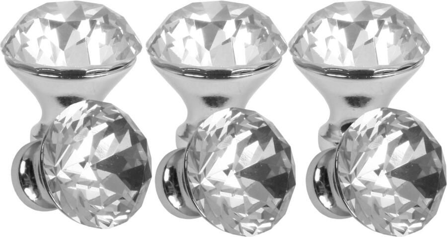 Lavita Domino Meubelknop CRYSTAL A25mm M6 WIT – 6 stuk Hoge Kwaliteit Kastknop Deurknop Deurknoppen voor kasten Deurknopjes Meubelknoppen Keukenkast Grepen Ladeknop Ladegreep Kastgrepen