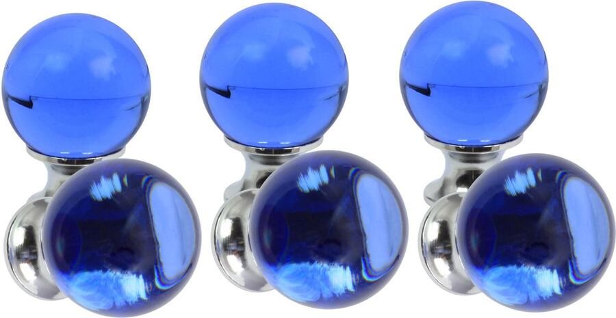 Lavita Domino Meubelknop CRYSTAL D30mm M6 – BLAUW 6 stuk Hoge Kwaliteit Kastknop Deurknop Deurknoppen voor kasten Deurknopjes Meubelknoppen Keukenkast Grepen Ladeknop Ladegreep Kastgrepen